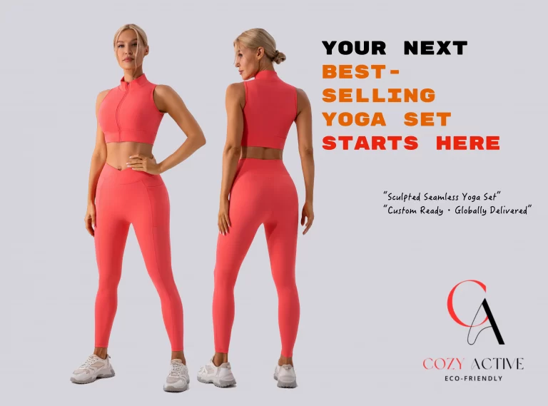 Custom Coral Yoga Set | Private Label Activewear