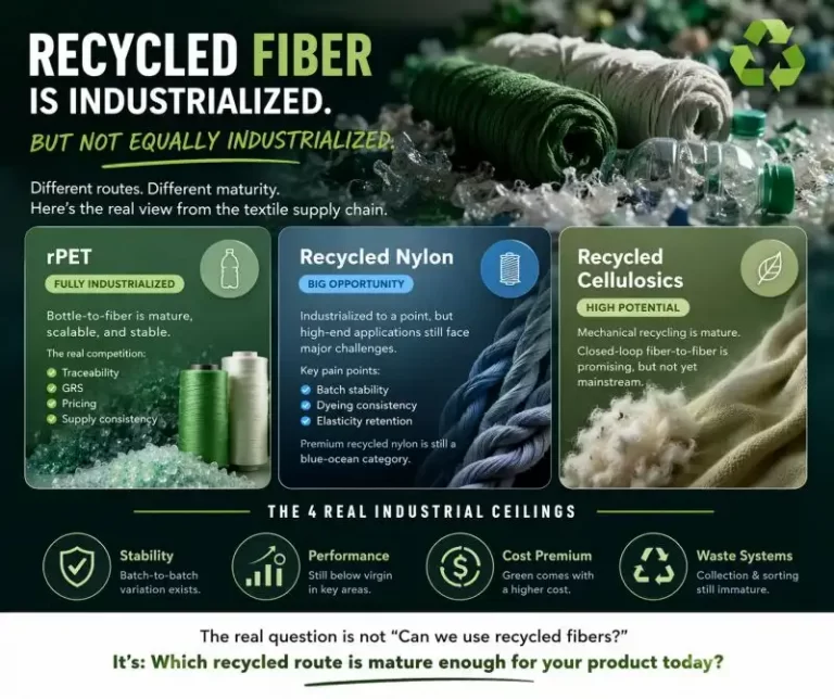 Recycled Fiber in Textiles: rPET, Nylon & Cotton Guide