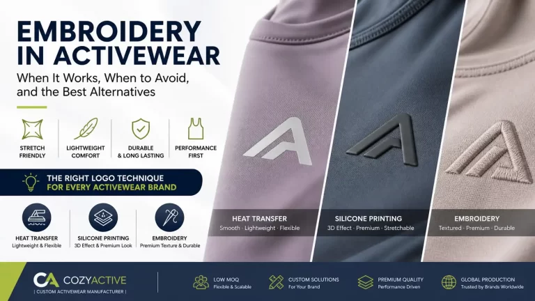 Embroidery Logo in Activewear: Pro, Cons & Best Alternatives