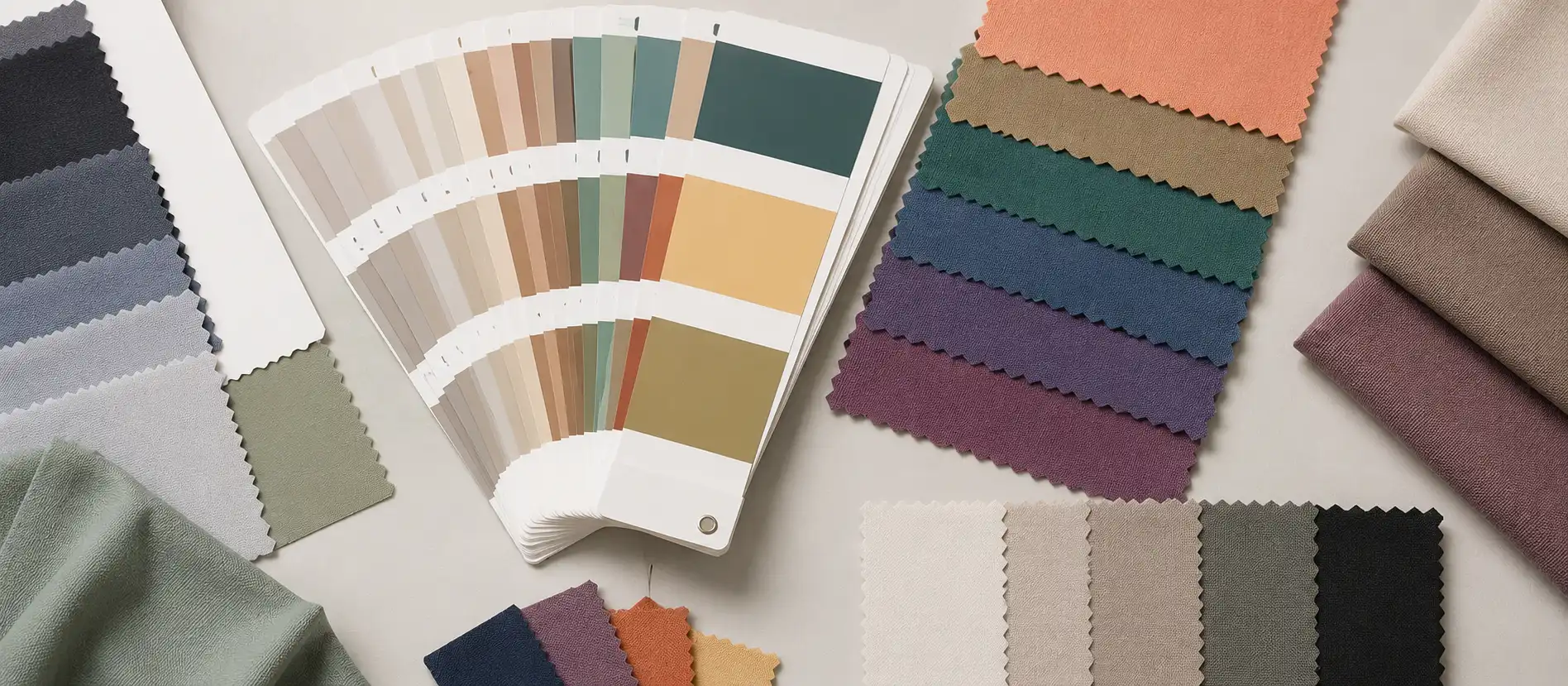Activewear fabric color swatches for Pantone matching and custom color development