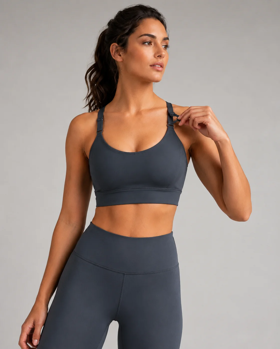 Custom sports bra with adjustable straps