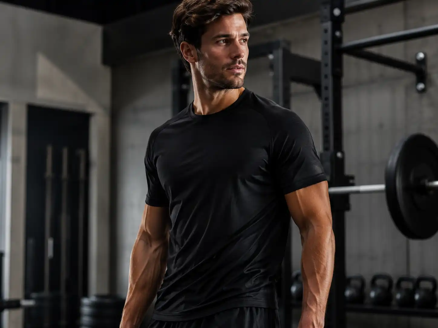 Custom men's activewear including training shirts shorts and compression apparel