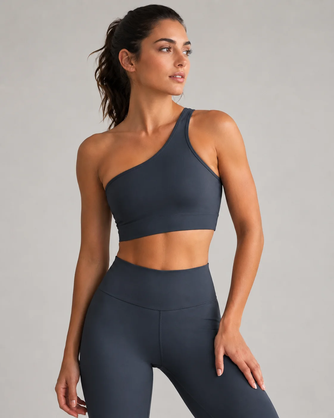 One-shoulder custom sports bra