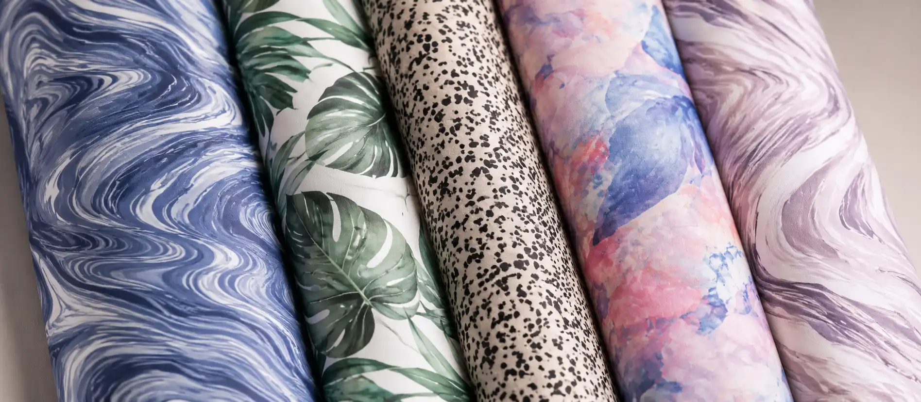 Custom printed activewear fabrics with original all-over pattern options