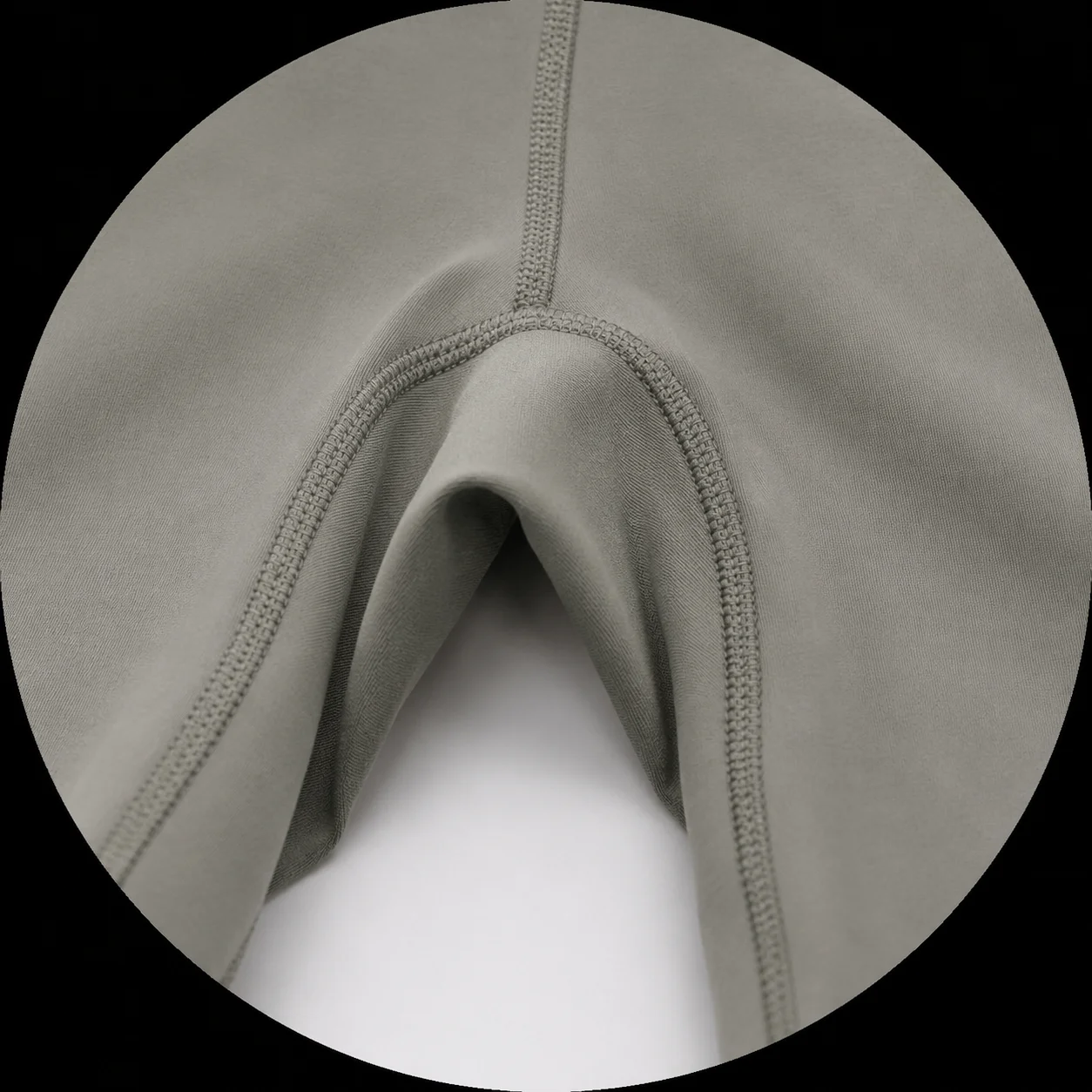 Gusset construction for yoga shorts