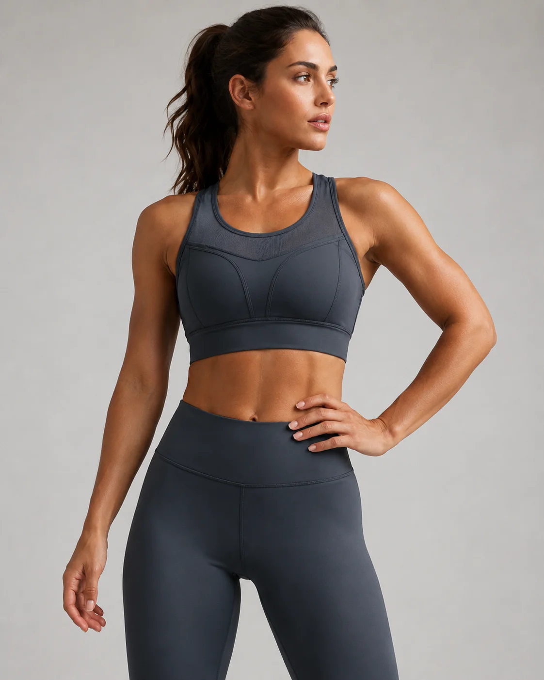 High-support custom sports bra for running and intensive training