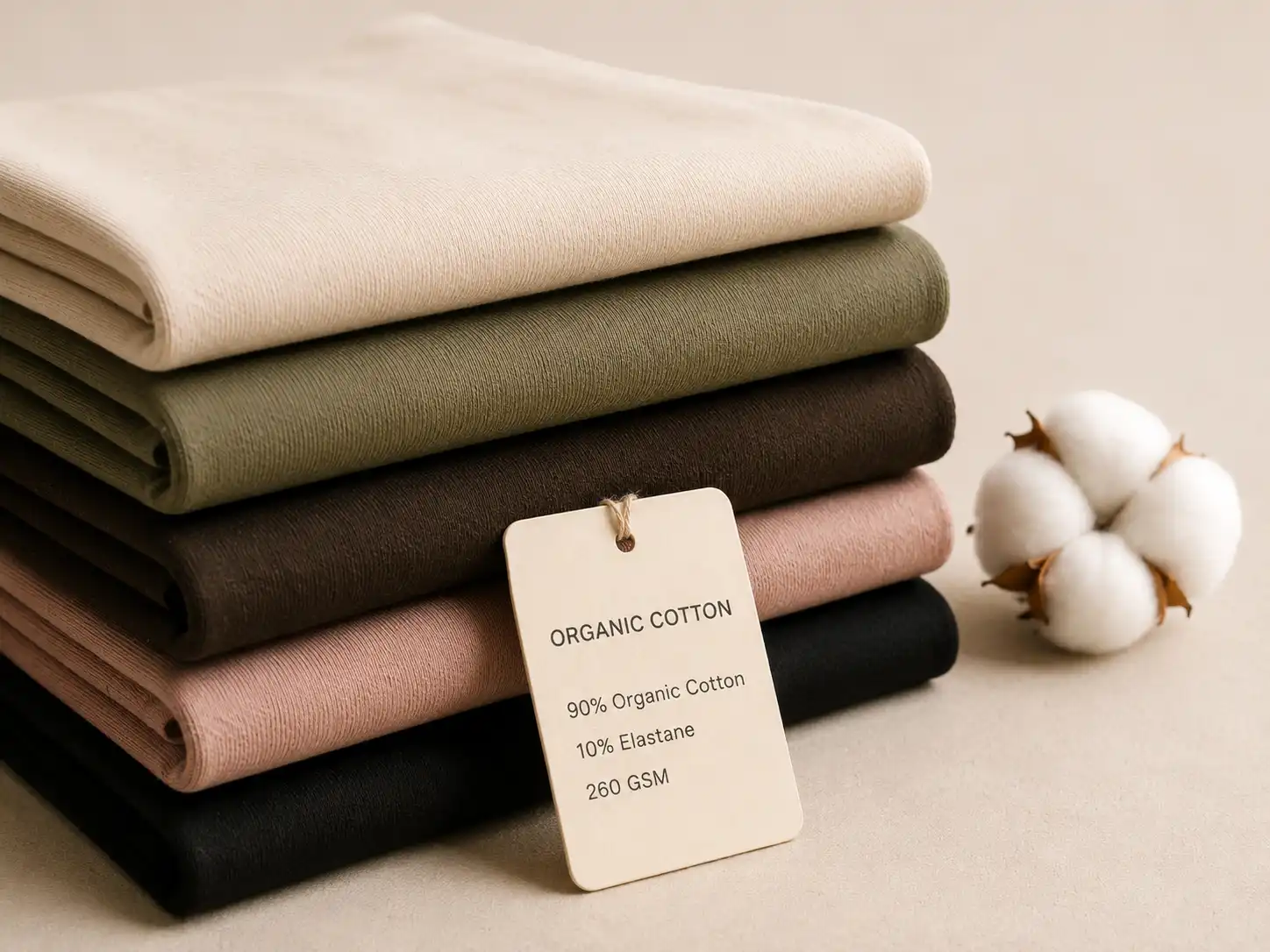 Organic cotton elastane fabric options for custom activewear and yoga wear